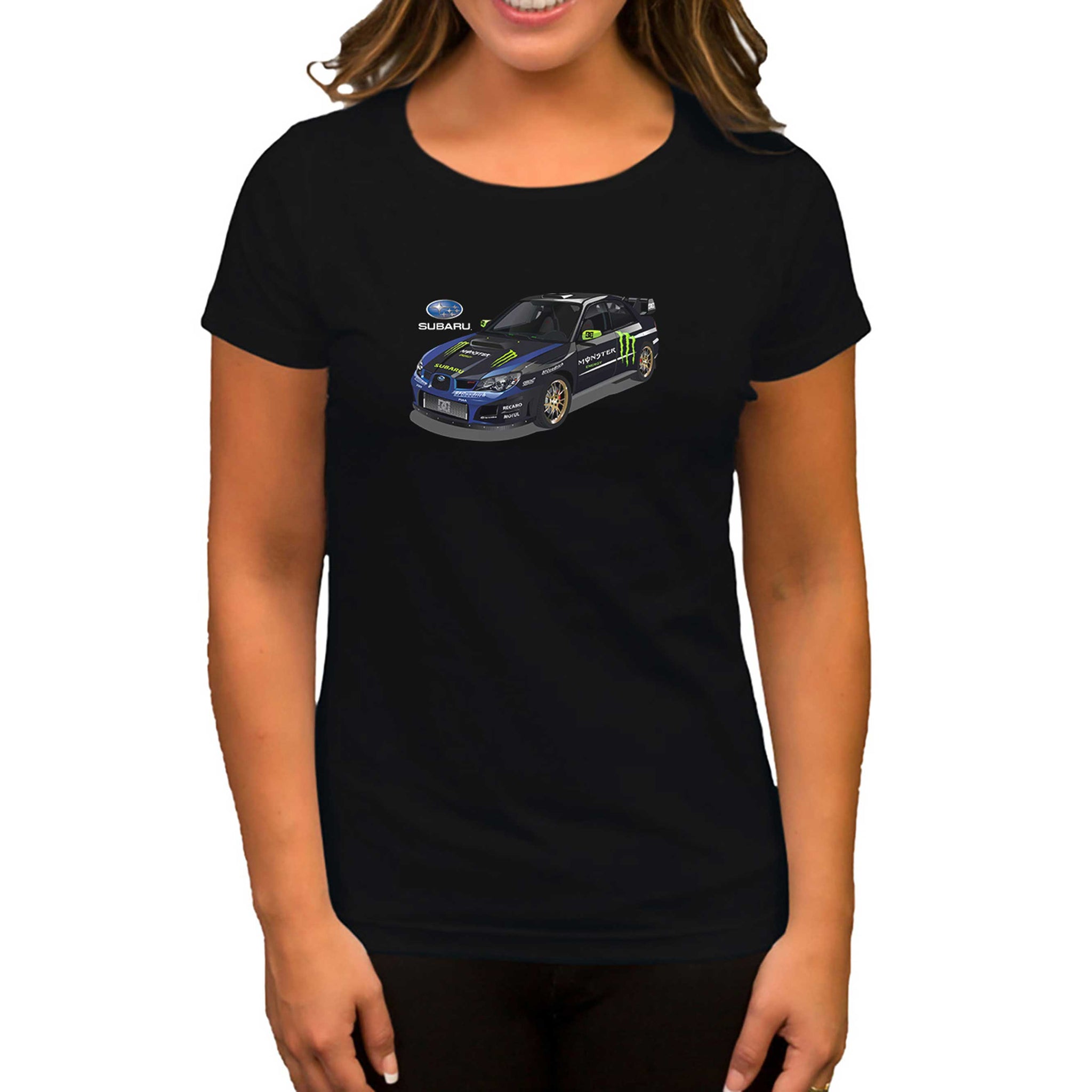 Subaru Monster Siyah Kadın Tişört