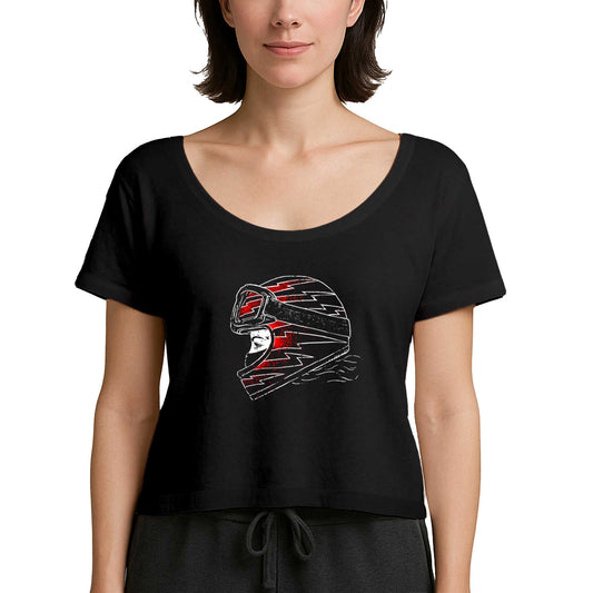 Motocycle Thunder Girl Siyah Kadın Tişört