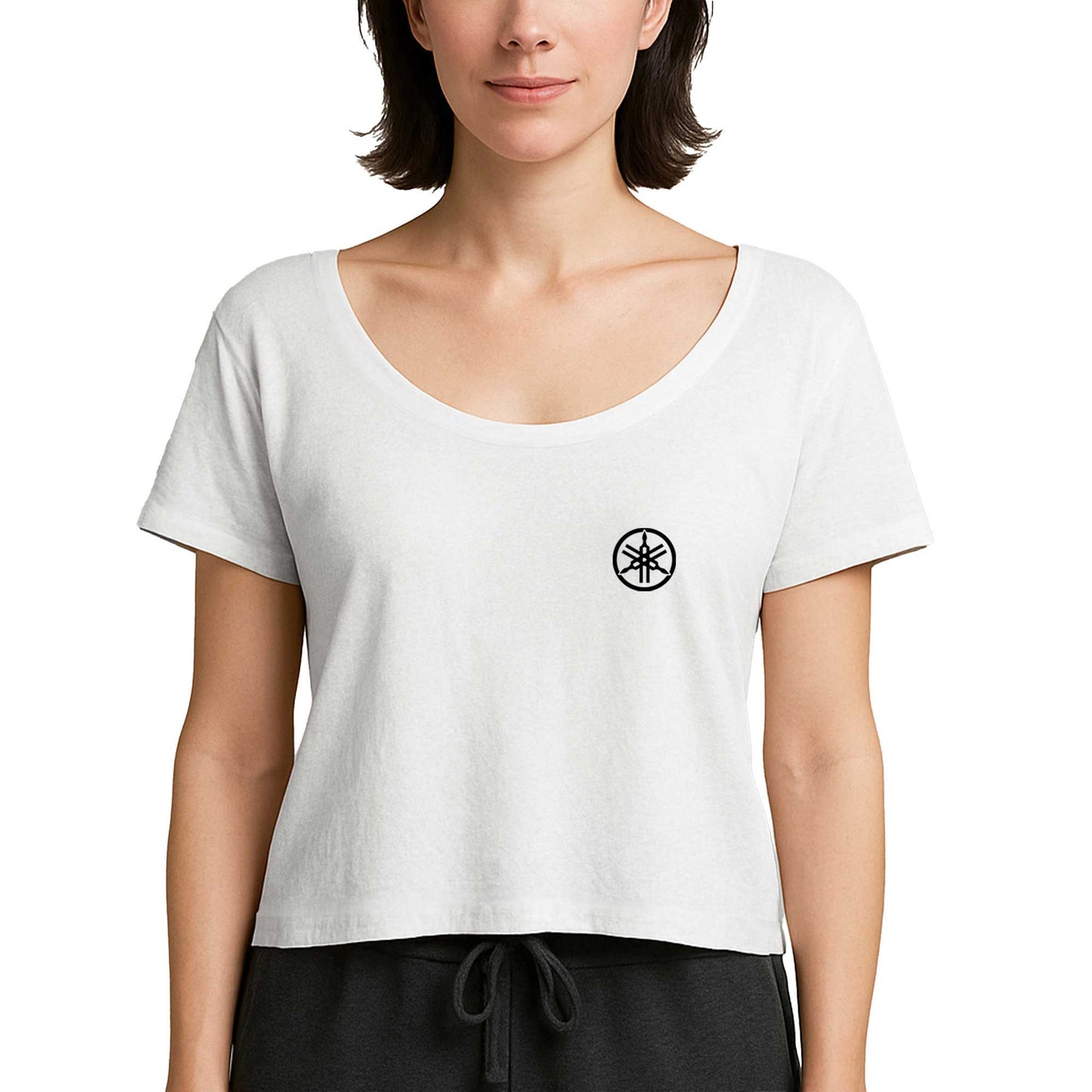 Yamaha Logo Beyaz Kadın Tişört