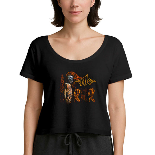 Nile Amongst the Catacombs of Nephren Ka Siyah Kadın Tişört