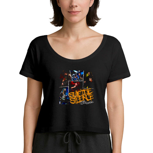 Suicide Silence Lıve And Mental Siyah Kadın Tişört