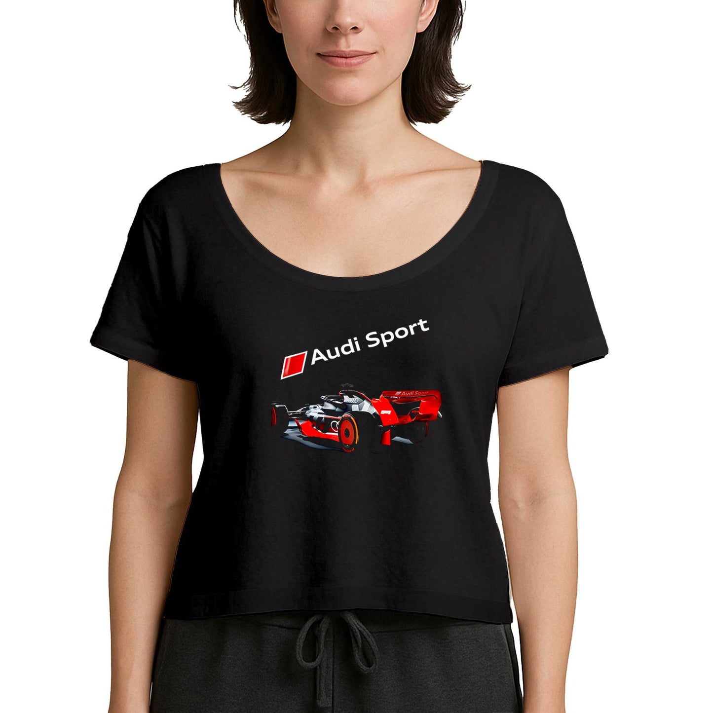 F1 Audi Sport Siyah Kadın Tişört