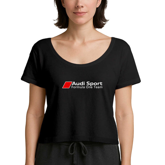 F1 Audi Formula One Siyah Kadın Tişört