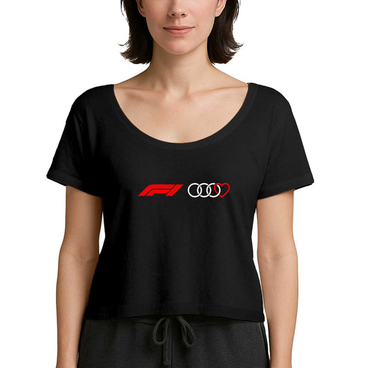 F1 Audi Love Siyah Kadın Tişört