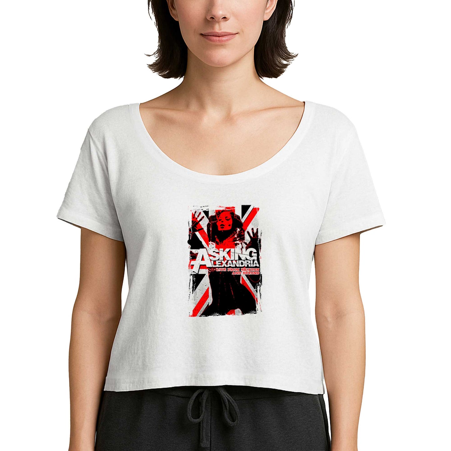 Asking Alexandria Live From Brixton And Beyond Beyaz Kadın Tişört