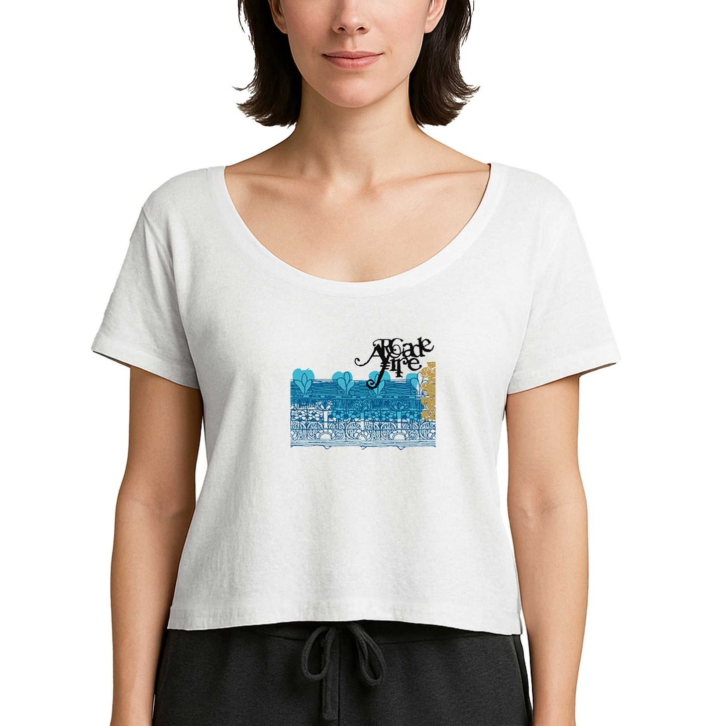 Arcade Fire Arcade Fire Beyaz Kadın Tişört