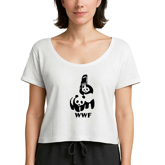 UFC WWF Panda Beyaz Kadın Tişört