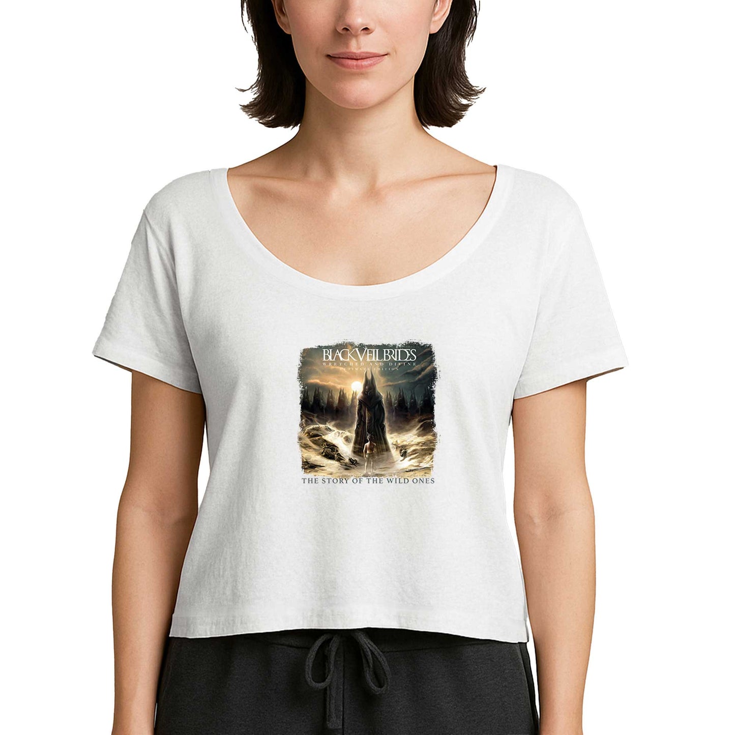 Black Veil Brides Wretched & Divine The Story of the Wild Ones Beyaz Kadın Tişört