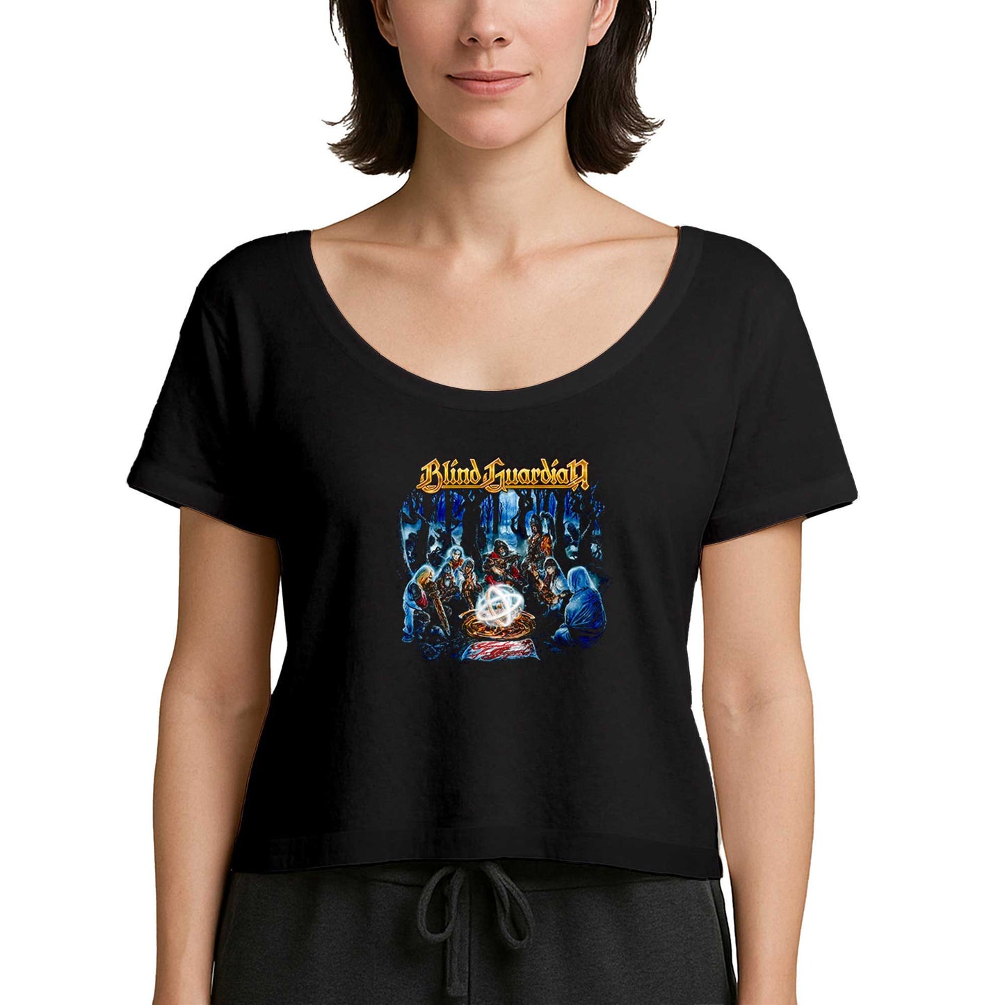 Blind Guardian Somewhere Far Beyond Siyah Kadın Tişört