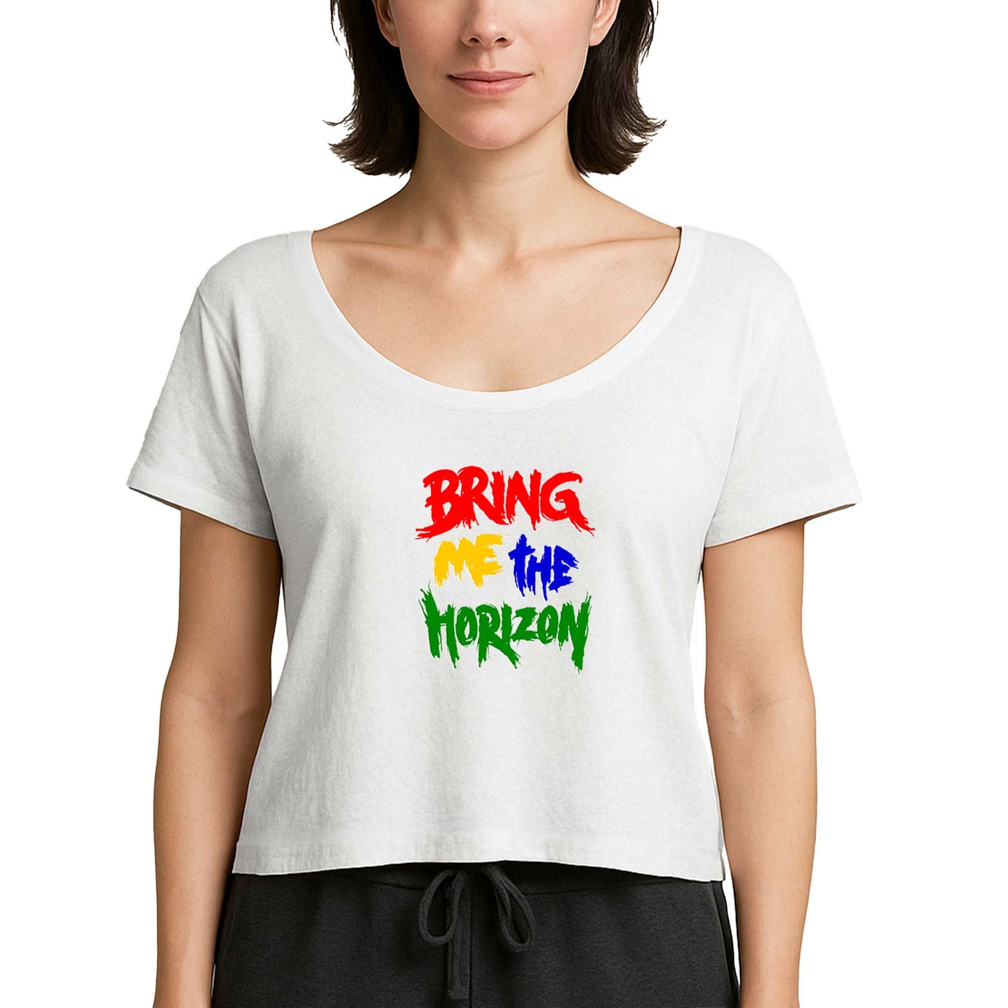 Bring Me The Horizon Rainbow Beyaz Kadın Tişört