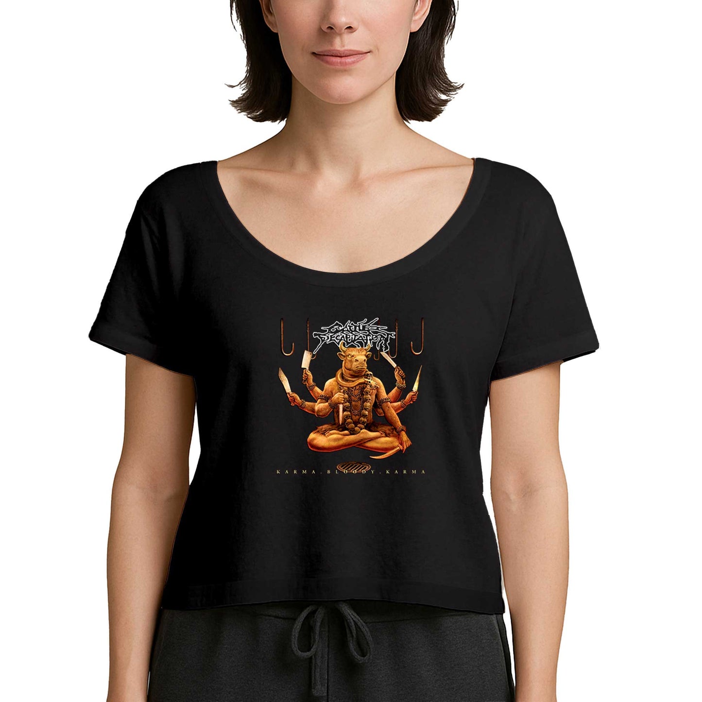 Cattle Decapitation Karma Bloody Karma Siyah Kadın Tişört