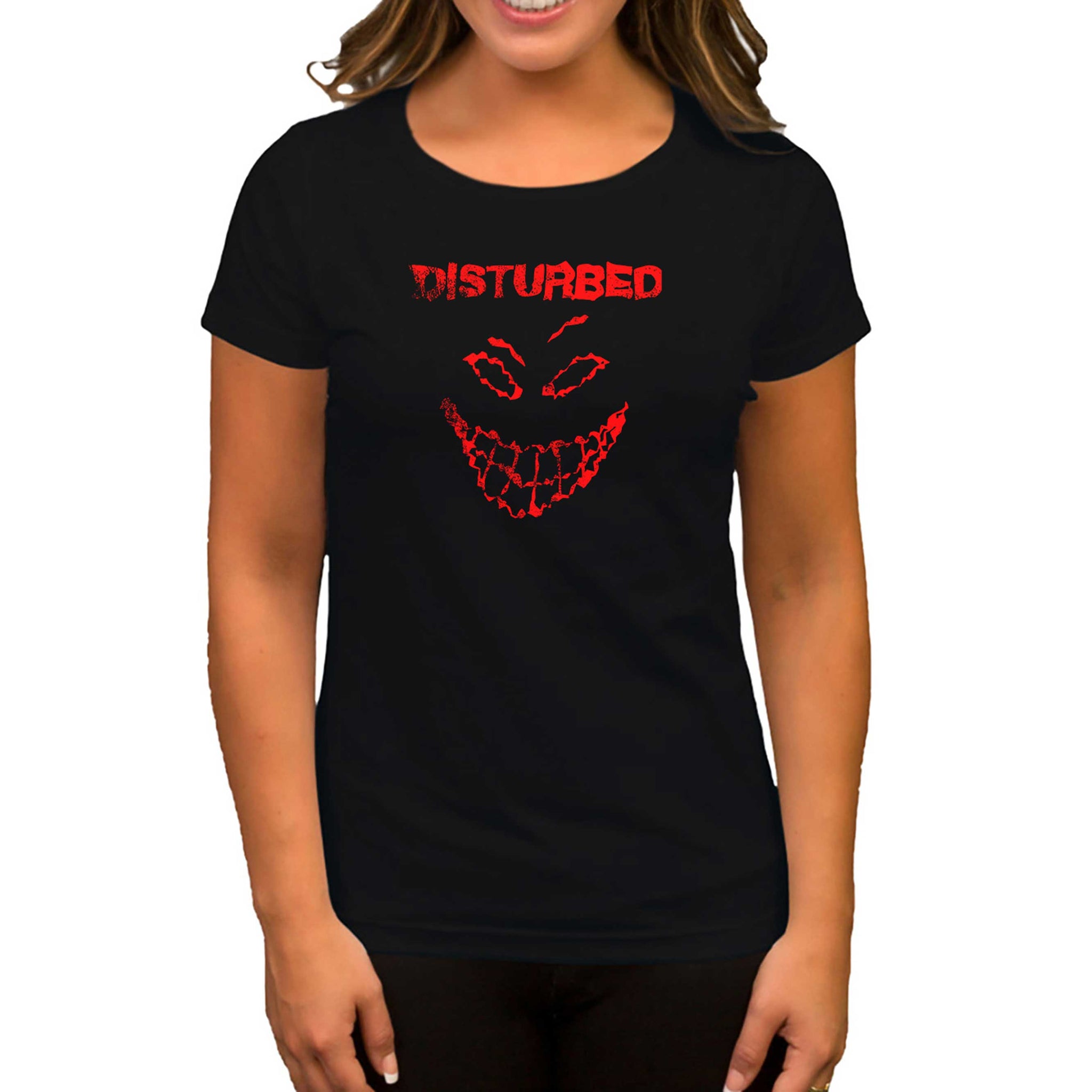 Disturbed Logo Essential Siyah Kadın Tişört