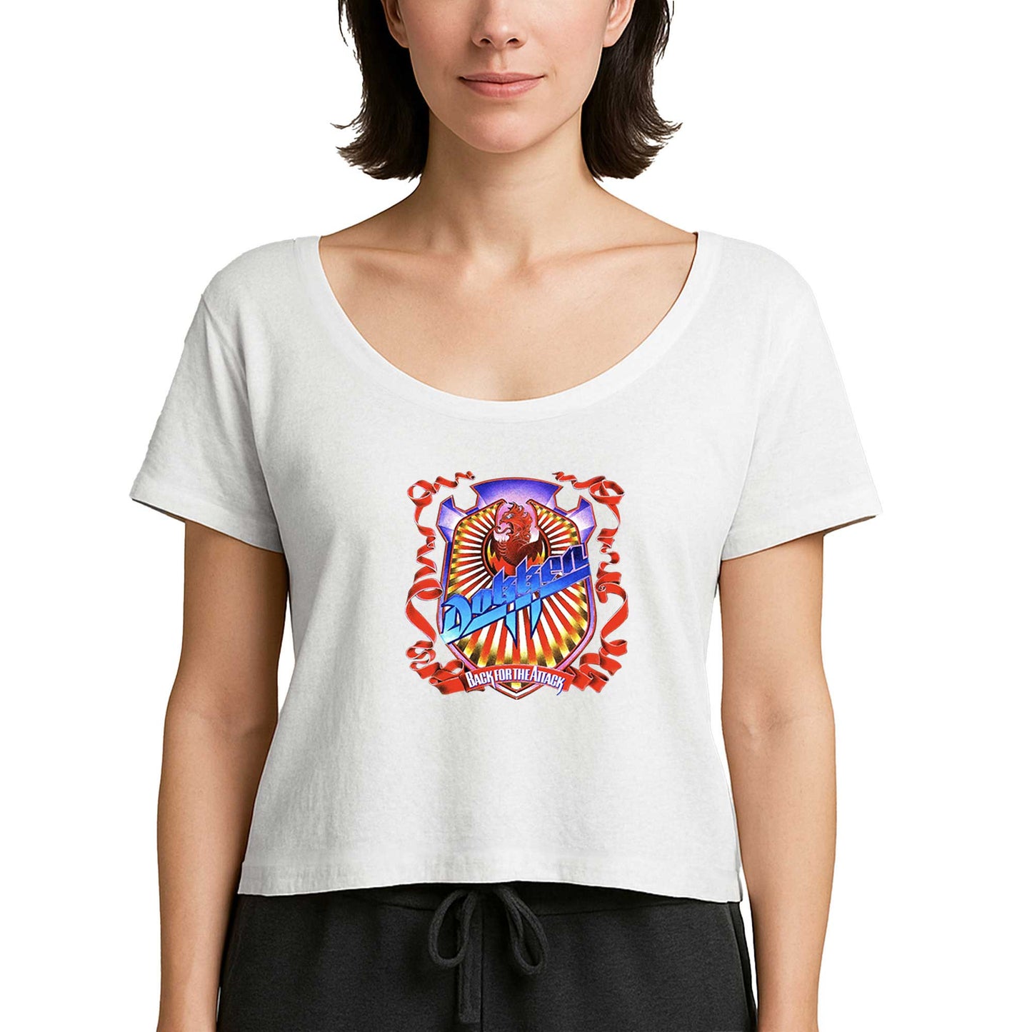 Dokken Back for the Attack Beyaz Kadın Tişört