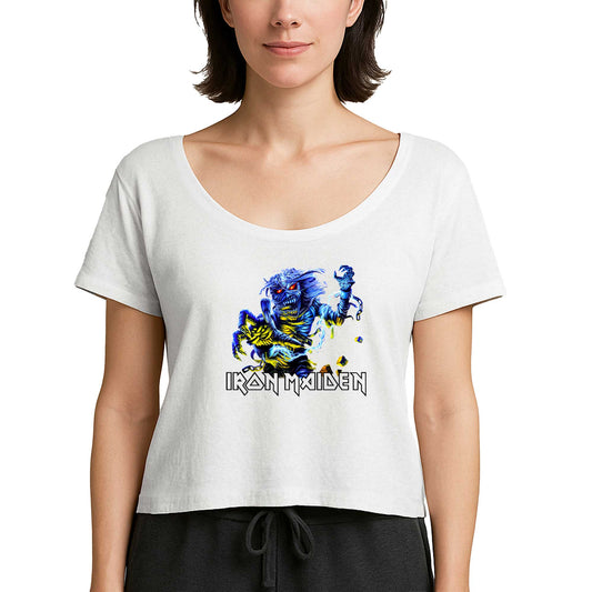 Iron Maiden Sleeve Beyaz Kadın Tişört