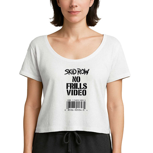 Skid Row No Frills Video Beyaz Kadın Tişört