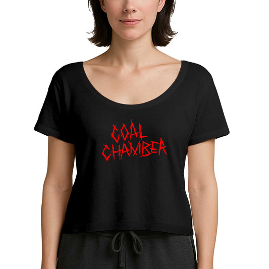 Coal Chamber Logo Classic Siyah Kadın Tişört