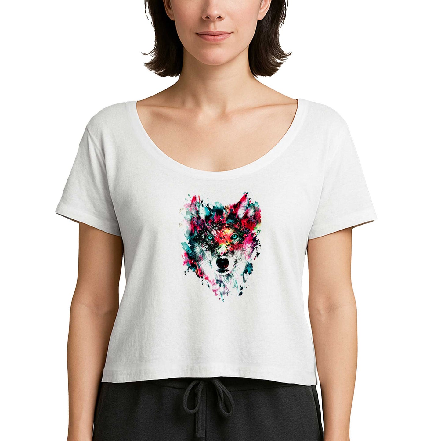 Wolf Color Beyaz Kadın Tişört