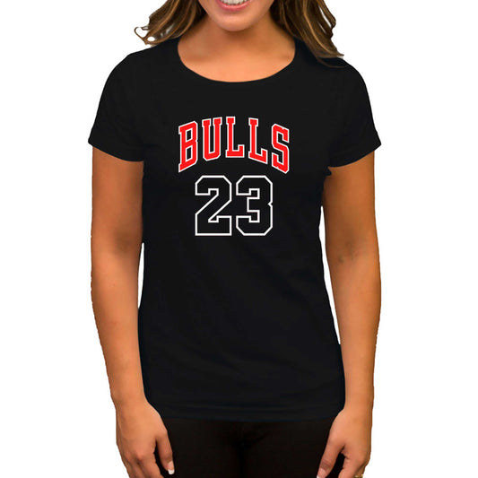 Chicago Bulls 23 Siyah Kadın Tişört