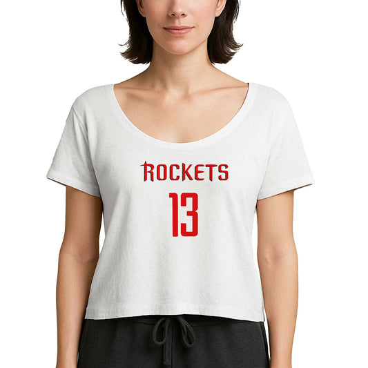James Harden Rockets Beyaz Kadın Tişört