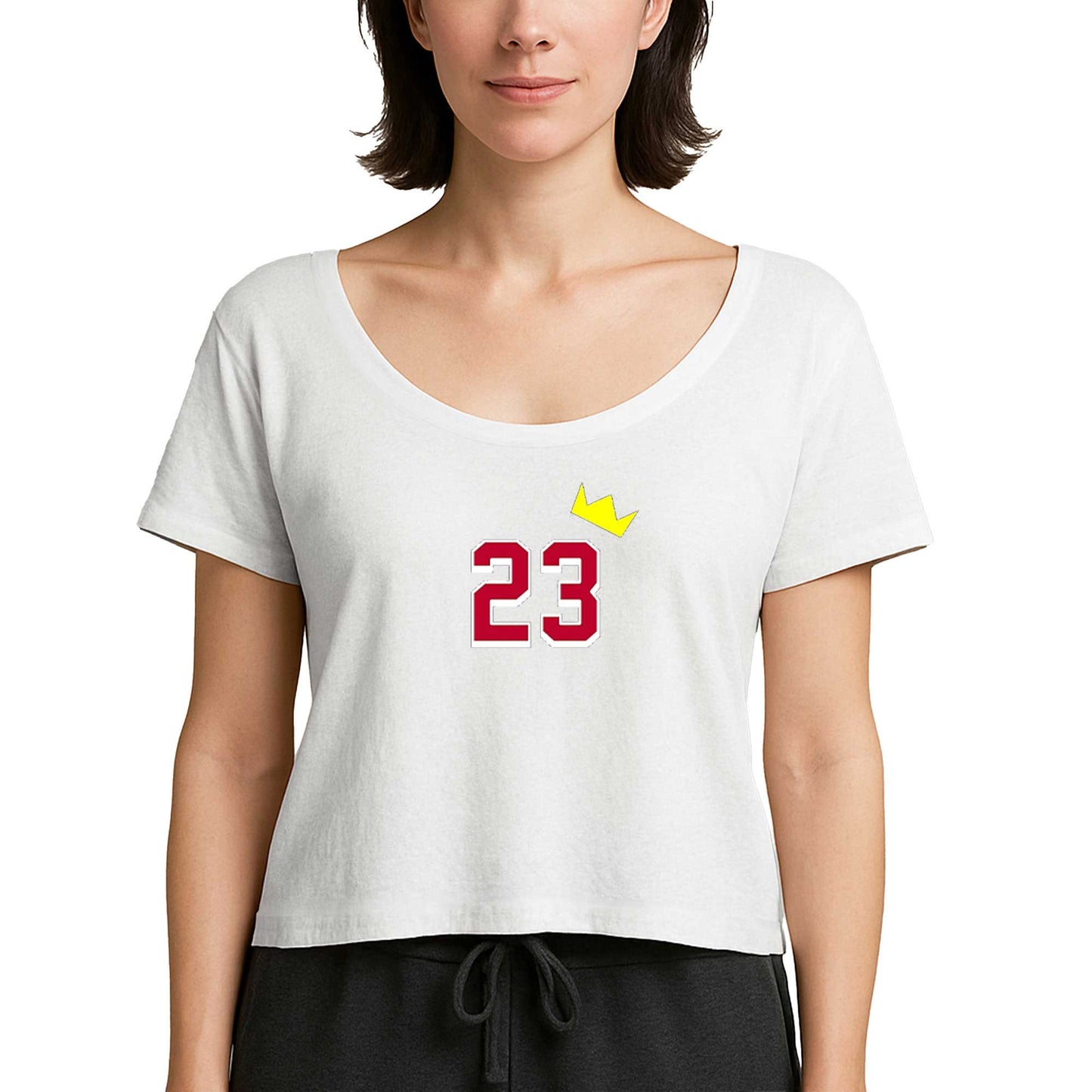 Michael Jordan 23 King Beyaz Kadın Tişört