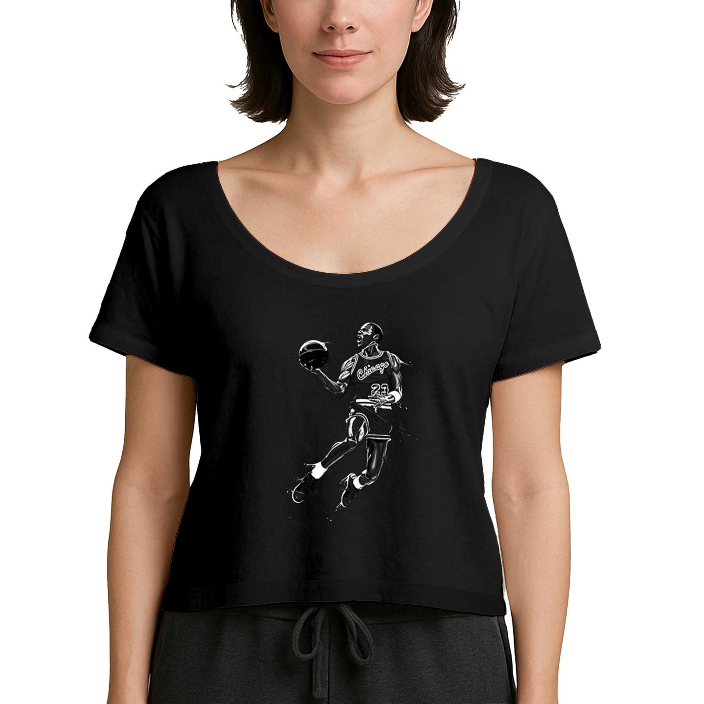 Michael Jordan Black Siyah Kadın Tişört