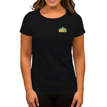 Denver Nuggets Logo Siyah Kadın Tişört