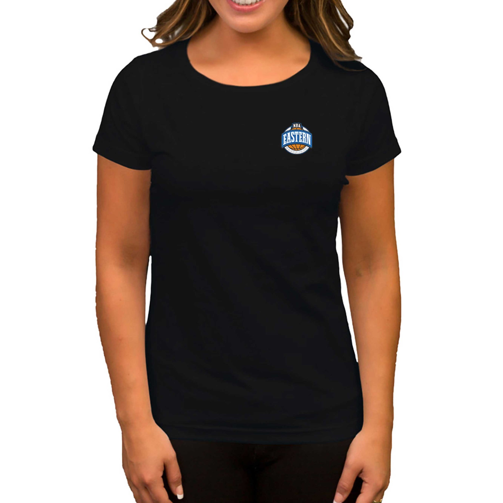 NBA Eastern Logo Siyah Kadın Tişört