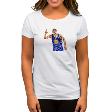 Stephen Curry 30 Warriors Beyaz Kadın Tişört