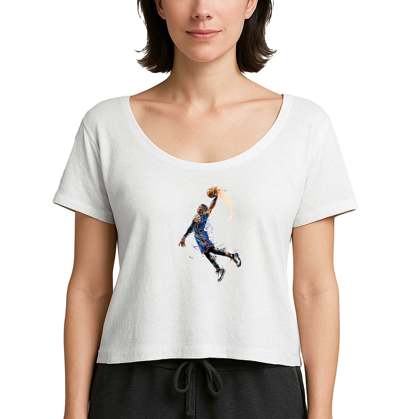 OKC Russell Westbrook Beyaz Kadın Tişört