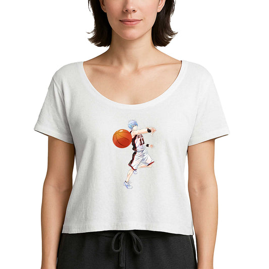 Baller Blue Anime Pass Beyaz Kadın Tişört