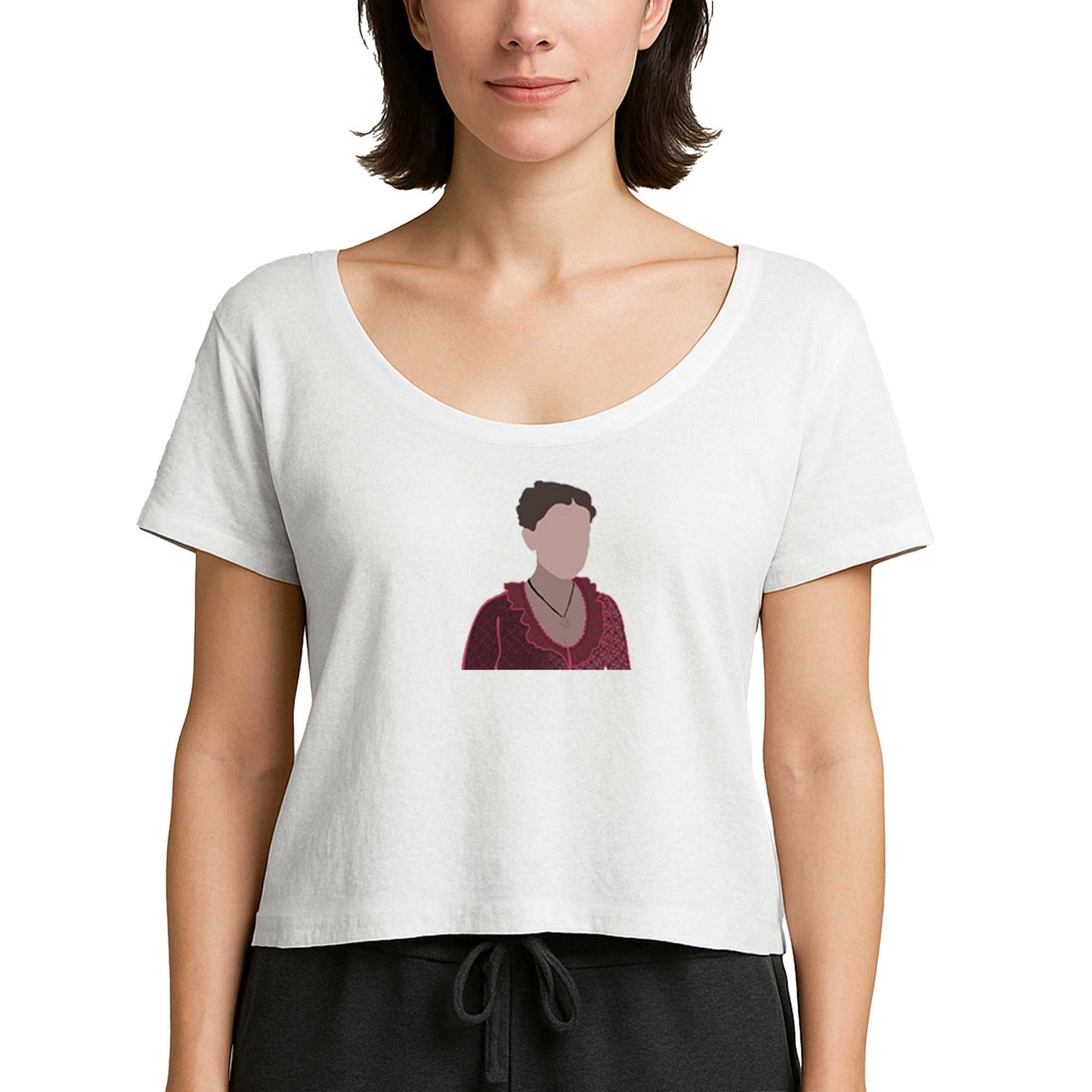 Enola Holmes Silhouette Beyaz Kadın Tişört
