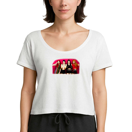 Blackpink Grup Beyaz Kadın Tişört