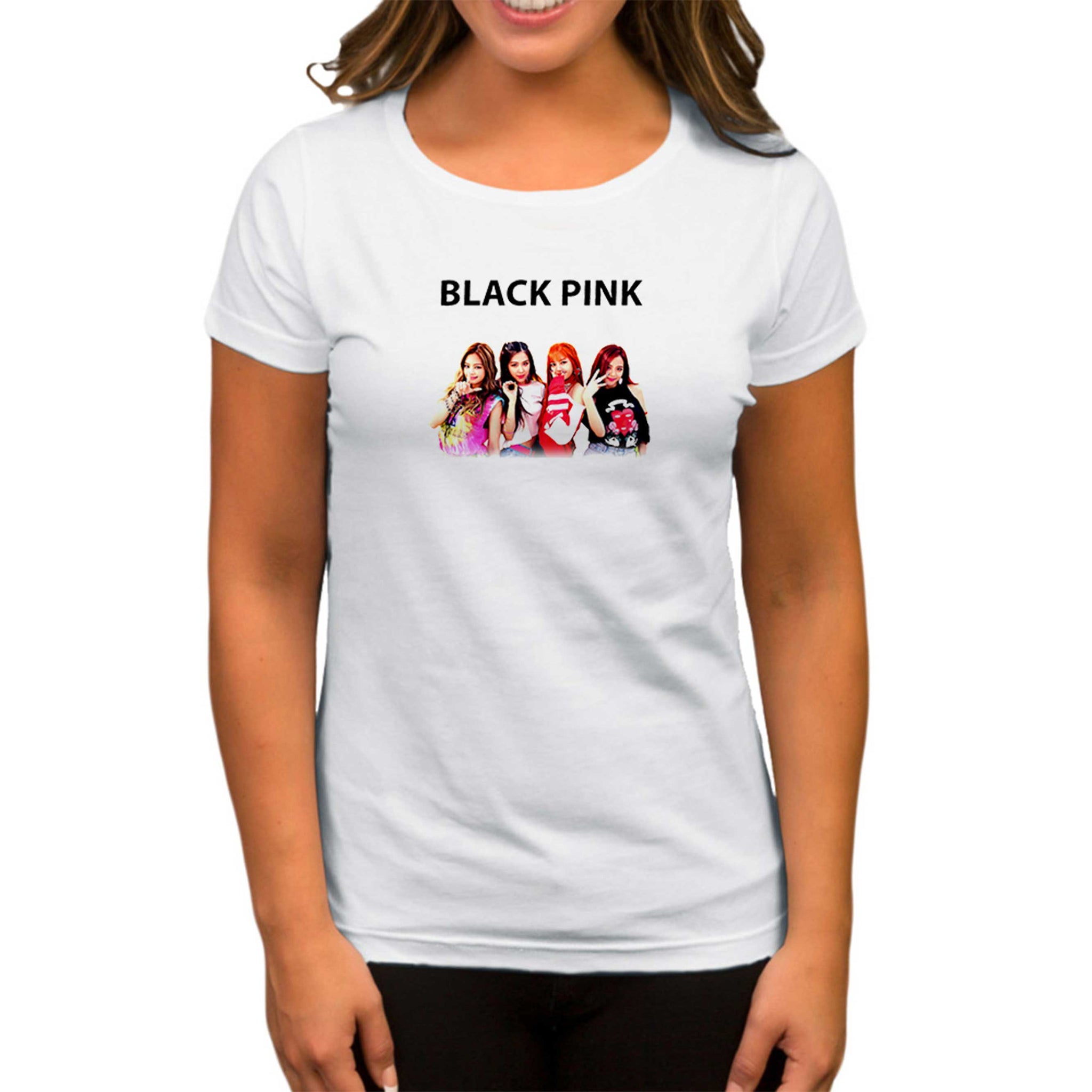Blackpink Black Beyaz Kadın Tişört
