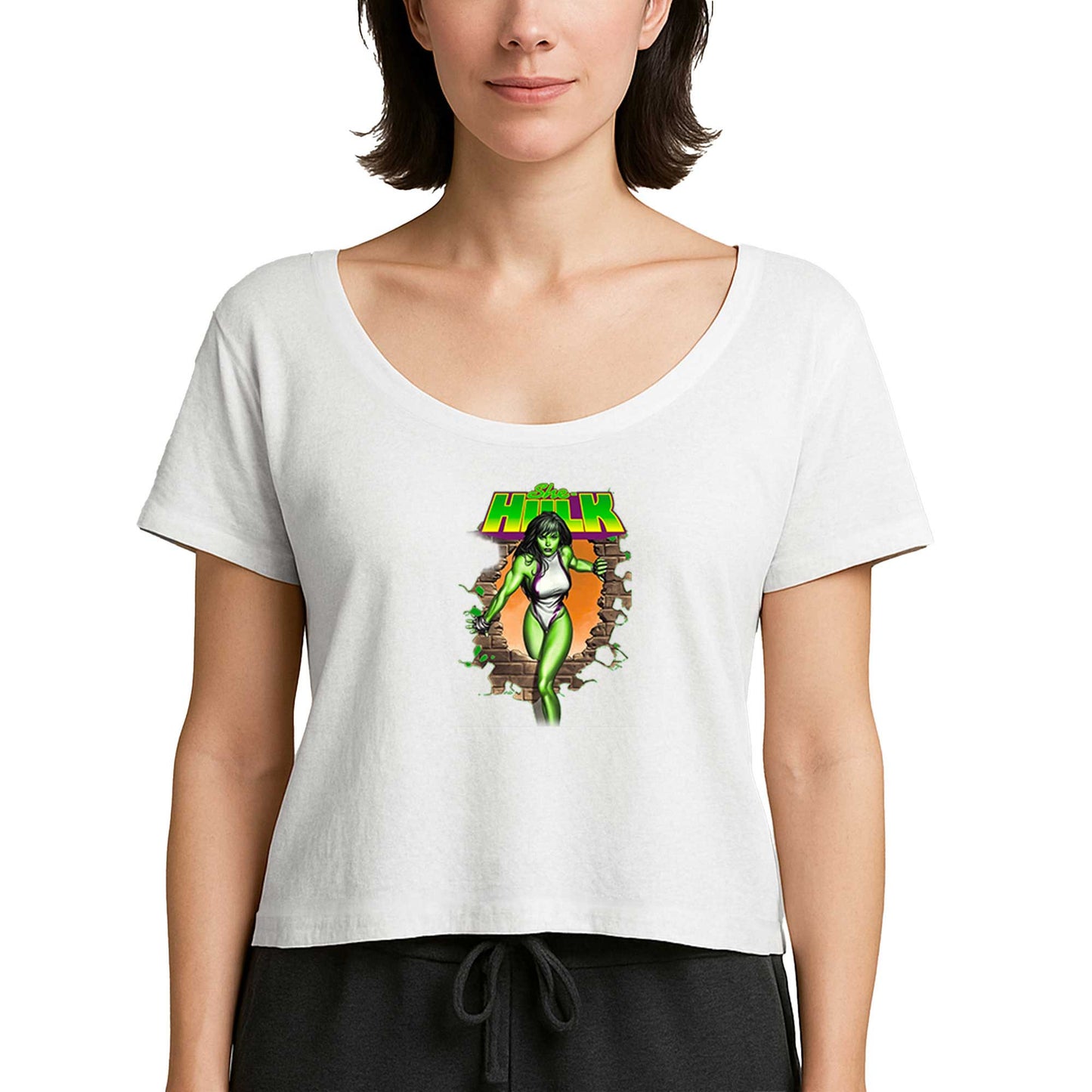 She Hulk Duvar Beyaz Kadın Tişört