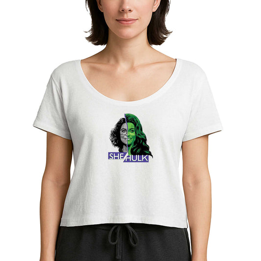 She Hulk Face Beyaz Kadın Tişört