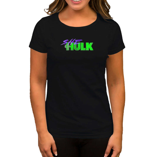 She Hulk Logo Siyah Kadın Tişört