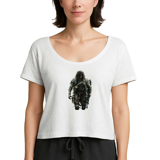 Call Of Duty Big Fighter Beyaz Kadın Tişört