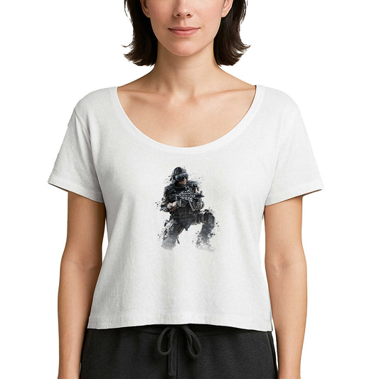 Call Of Duty Combatant Beyaz Kadın Tişört