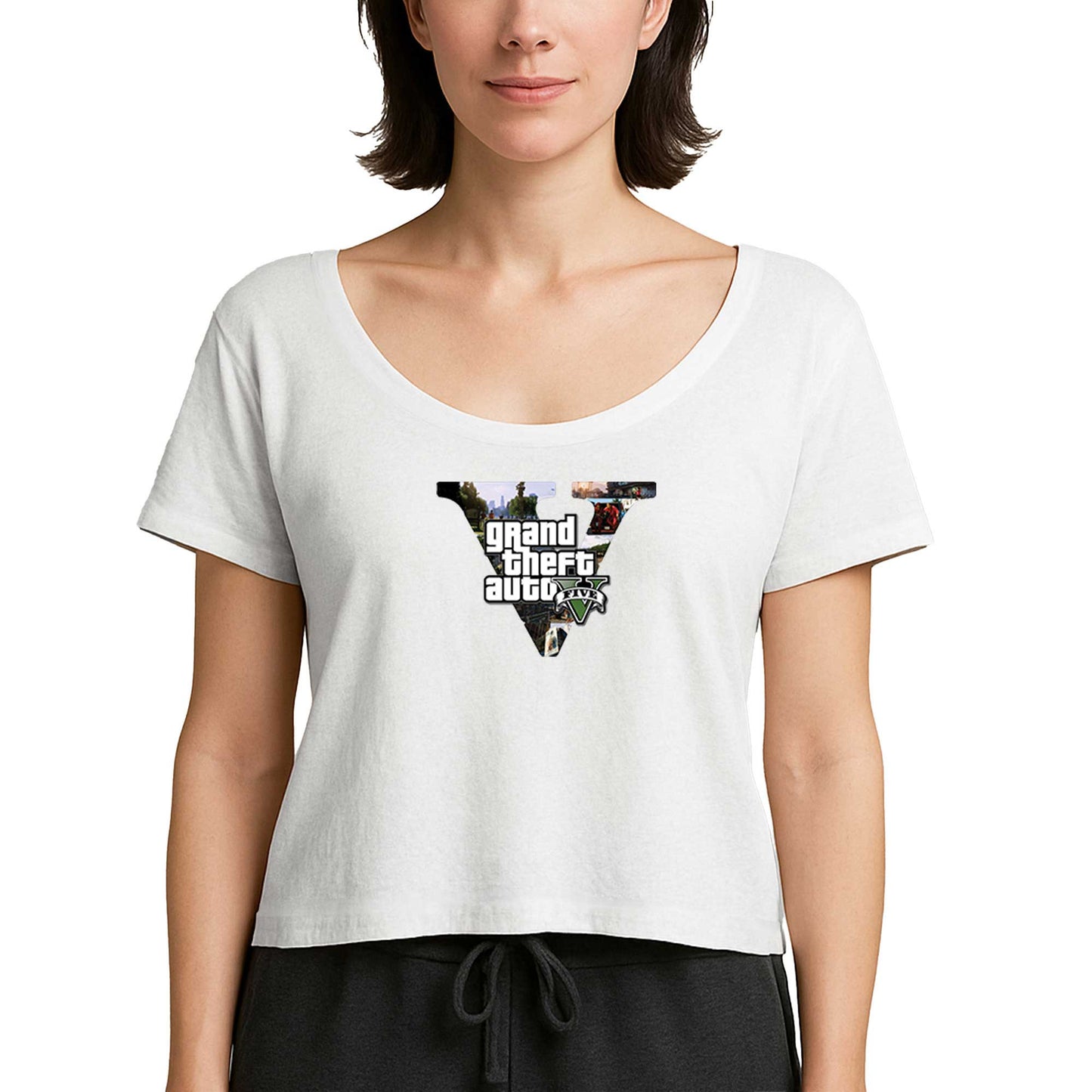 Grand Theft Auto Five Beyaz Kadın Tişört