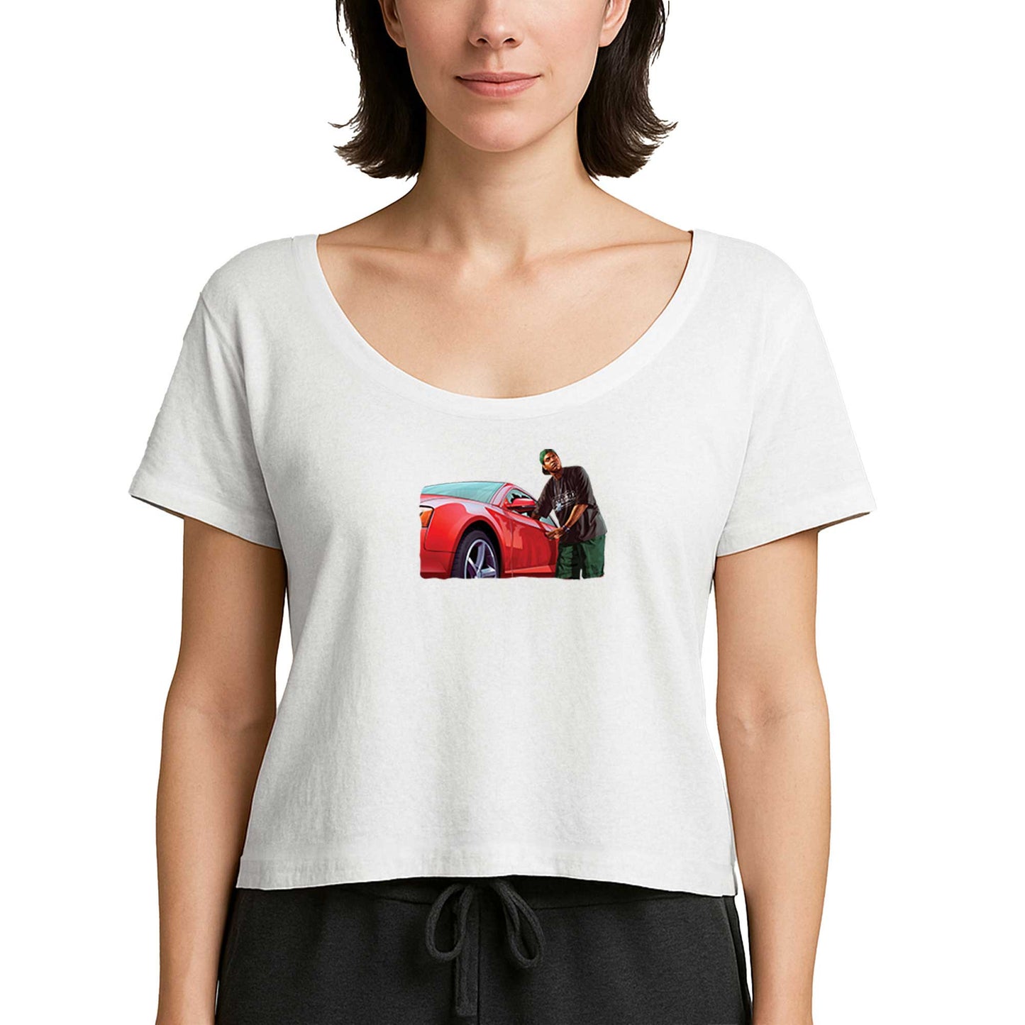 GTA Car Thief Man Beyaz Kadın Tişört