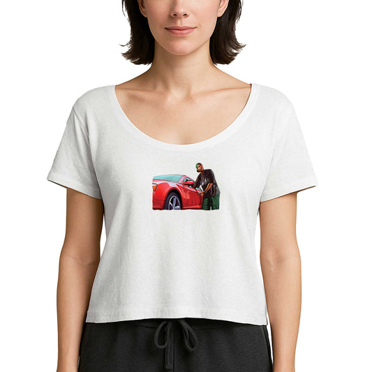 GTA Car Thief Man Beyaz Kadın Tişört