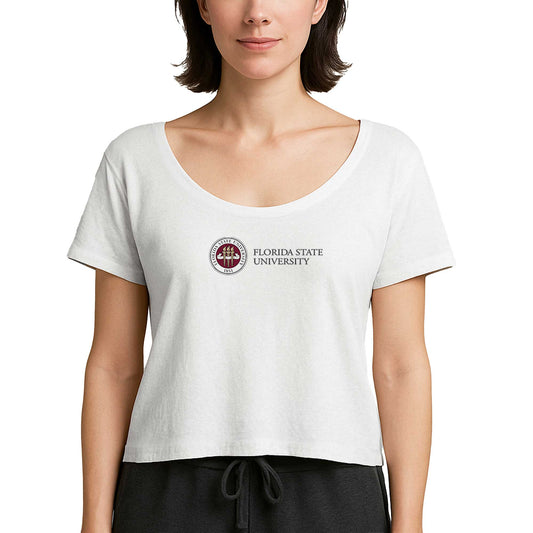 Florida State University Logo Beyaz Kadın Tişört