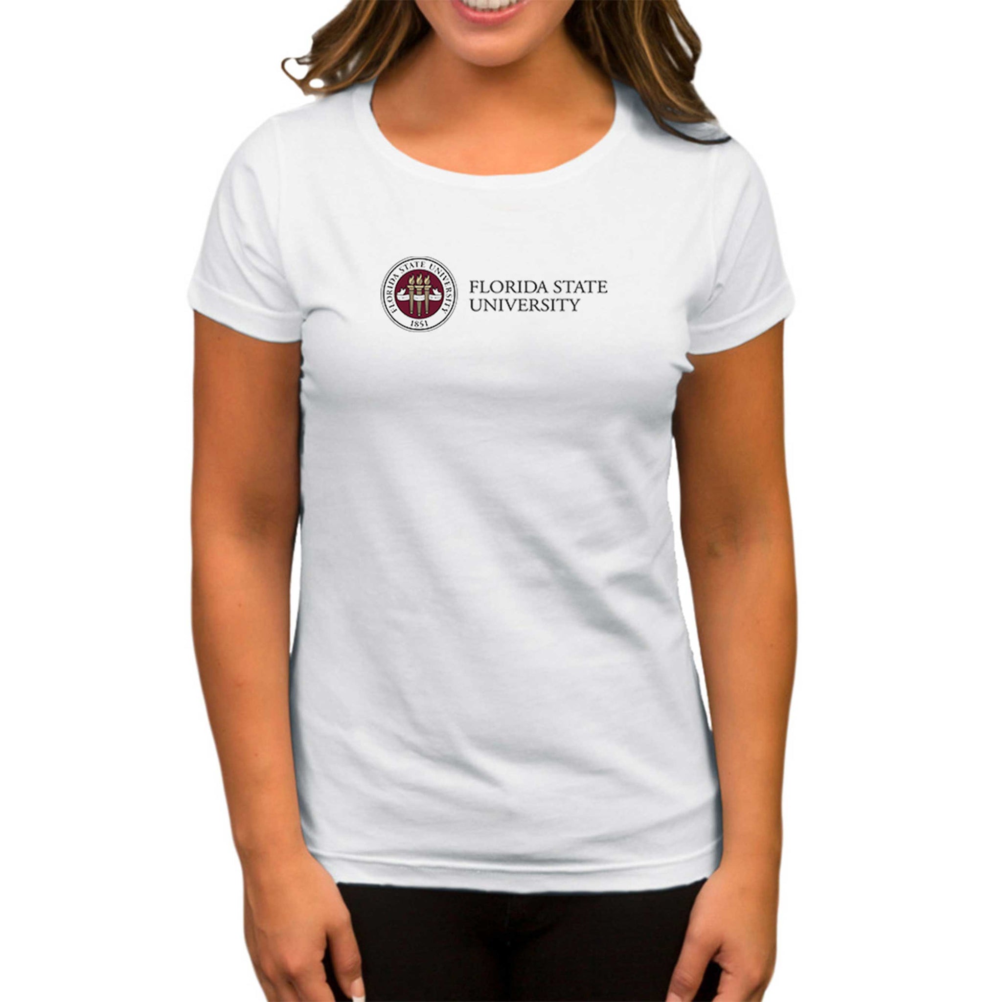 Florida State University Logo Beyaz Kadın Tişört