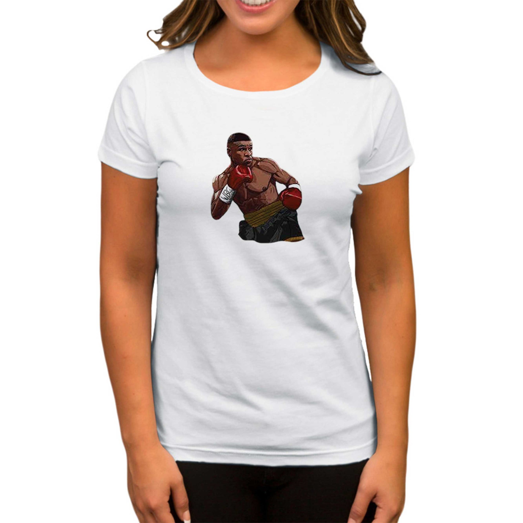 Mike Tyson WBC Fight Beyaz Kadın Tişört