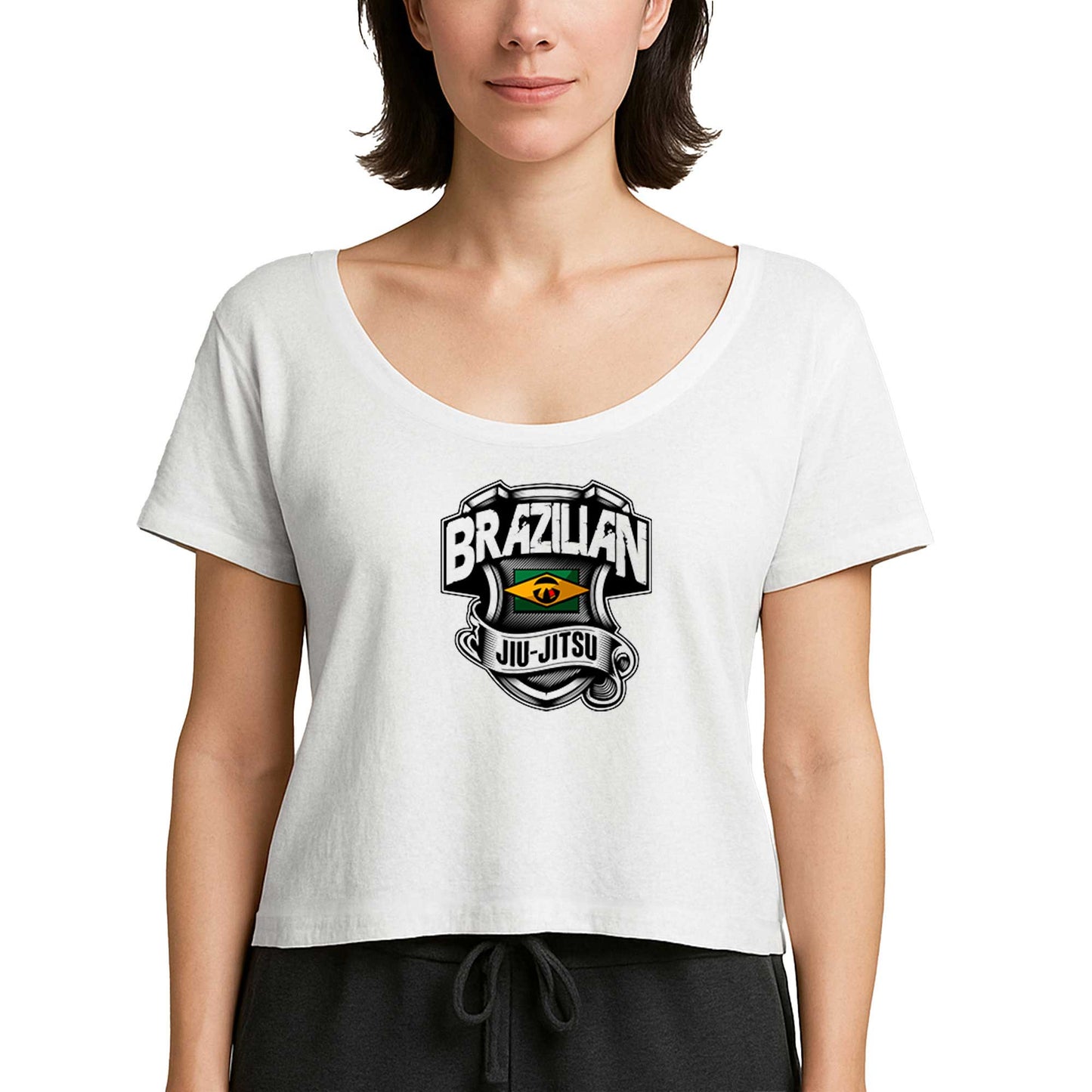 Brezilya Jiujitsusu Beyaz Kadın Tişört