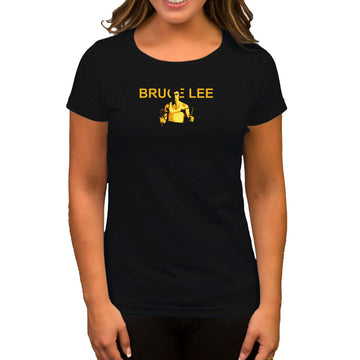 Bruce Lee Nunchaku Siyah Kadın Tişört
