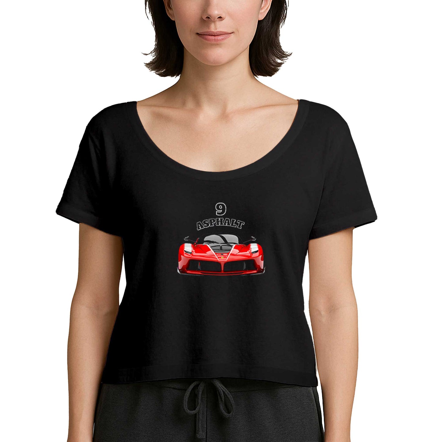 Asphalt 9 Legends Logo Siyah Kadın Tişört