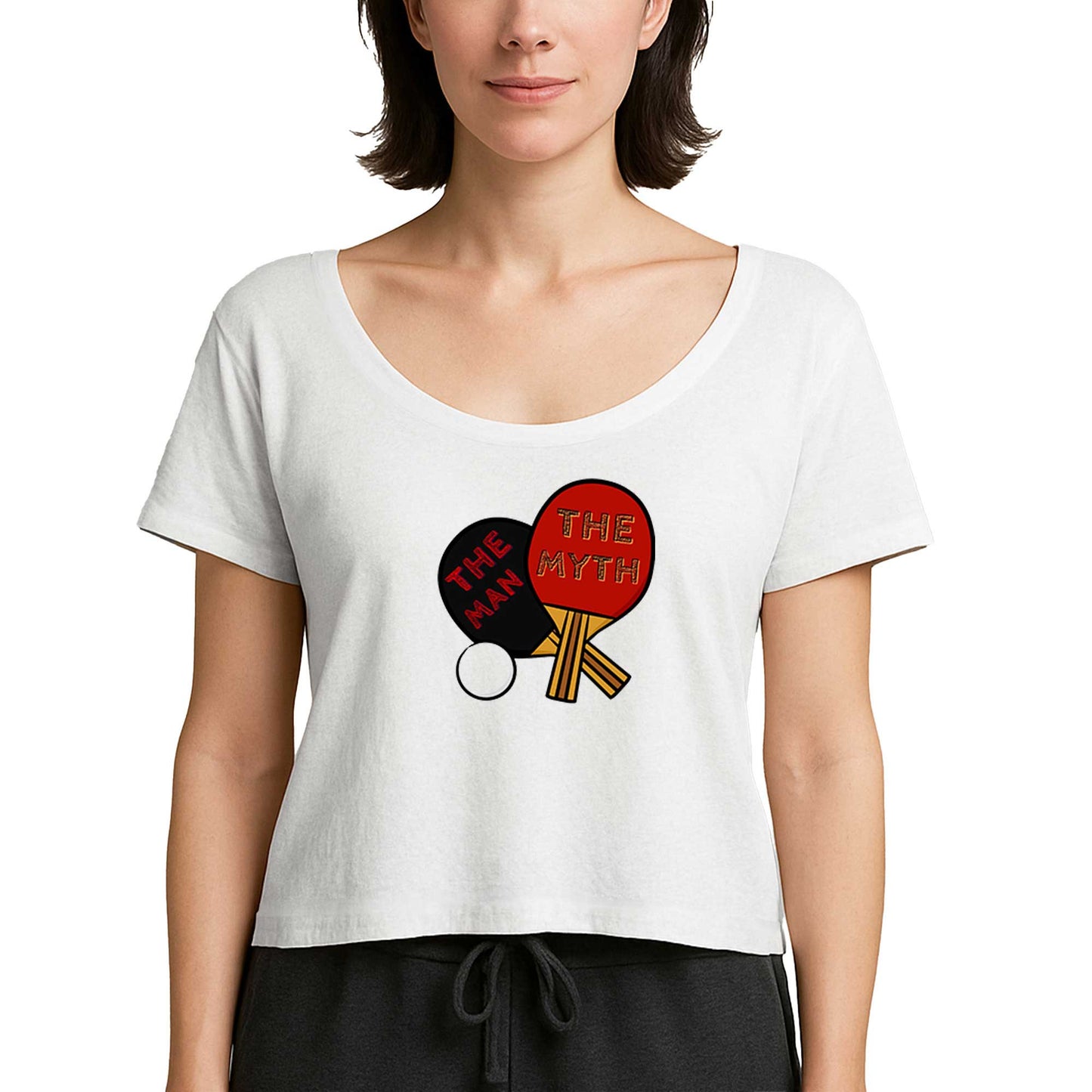 Ping Pong The Man The Myth Beyaz Kadın Tişört