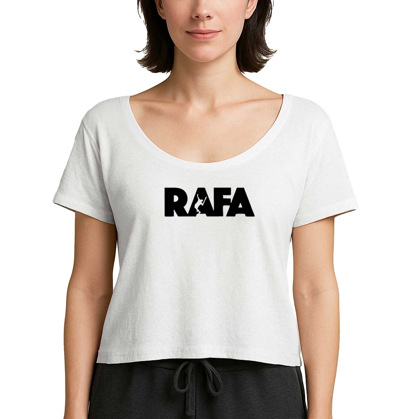 Rafael Nadal Text Beyaz Kadın Tişört