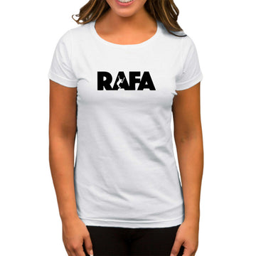 Rafael Nadal Text Beyaz Kadın Tişört